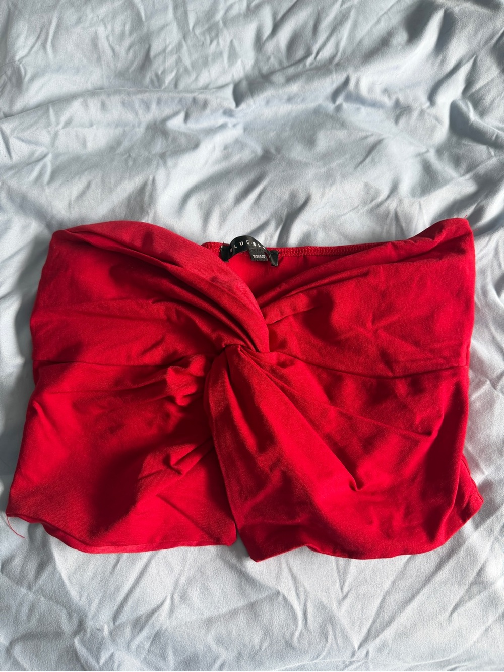 Red Twist Front Tube Top